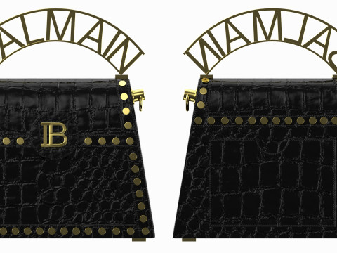 Balmain B Buzz Dynasty Small Bag Black Crocodile 3D Модель