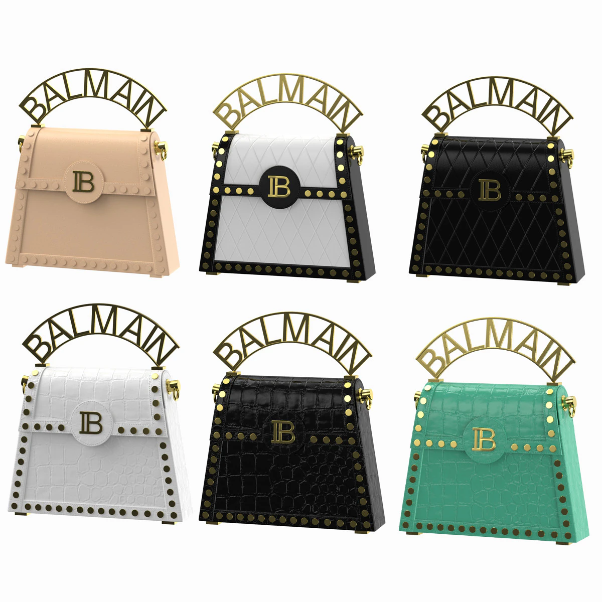 B Buzz Dynasty Small Bag Collection 3D Model .c4d .max .obj .3ds .fbx .stl .blend 