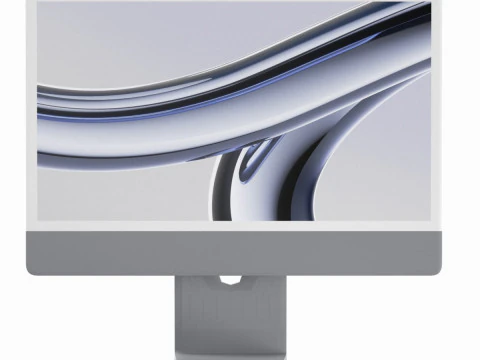 Apple iMac 2023 Prata Modelo 3D