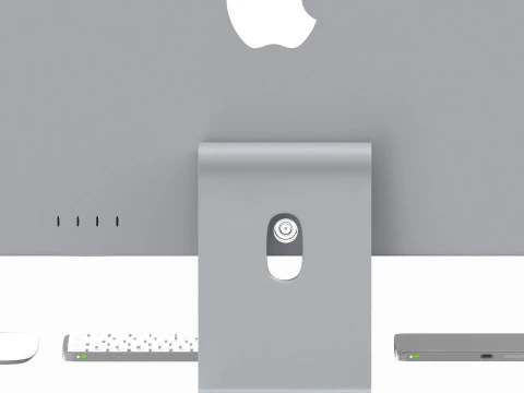 Apple iMac 2023 Silver 3D Model