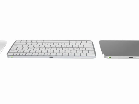 Apple iMac 2023 Silver 3D Model