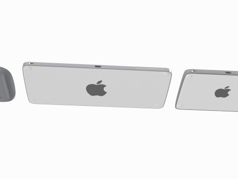 Apple iMac 2023 Silver Model 3D