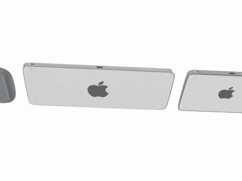 Apple iMac 2023 Silver 3D Model