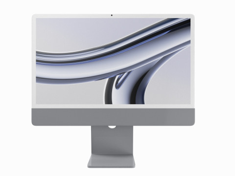 Apple iMac 2023 Silver Model 3D
