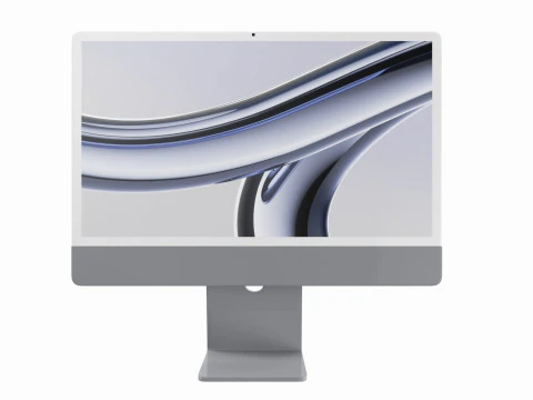 Apple iMac 2023 Silver 3D Model