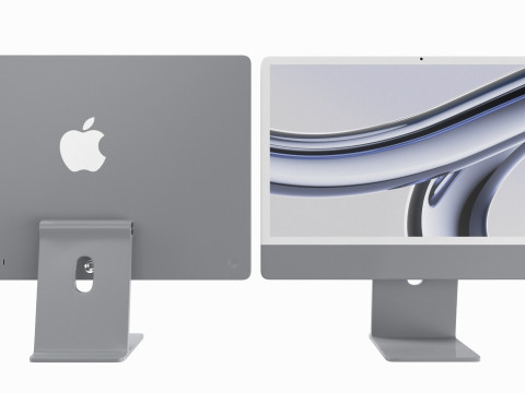 Apple iMac 2023 Silver Model 3D