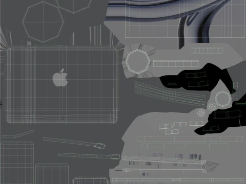 Apple iMac 2023 Silver 3D Model