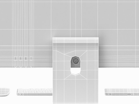 Apple iMac 2023 Silver Model 3D