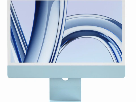 Apple iMac 2023 Biru Model 3D