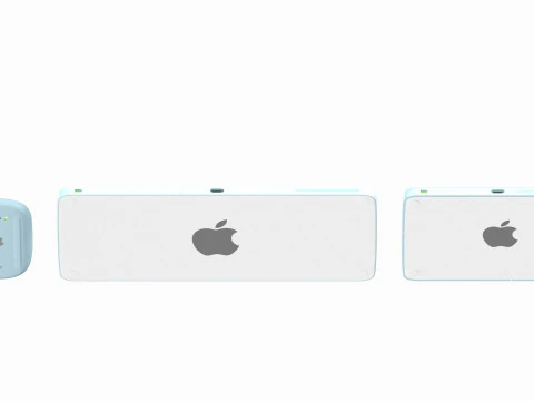 Apple iMac 2023 Blue 3D Model