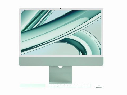 Apple iMac 2023 Green 3D Model