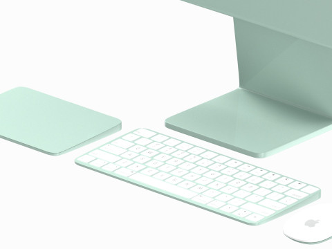 Apple iMac 2023 Green 3D Model