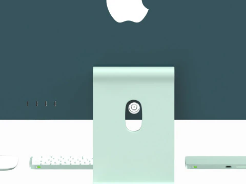 Apple iMac 2023 Green 3D Model