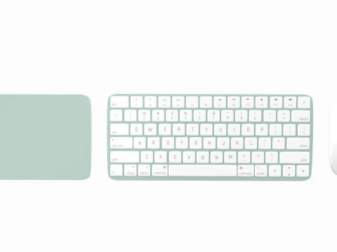 Apple iMac 2023 Green 3D Model