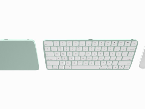 Apple iMac 2023 Green 3D Model