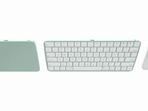 Apple iMac 2023 Green 3D Model