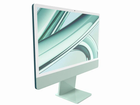 Apple iMac 2023 Green 3D Model