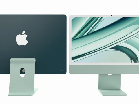 Apple iMac 2023 Green 3D Model