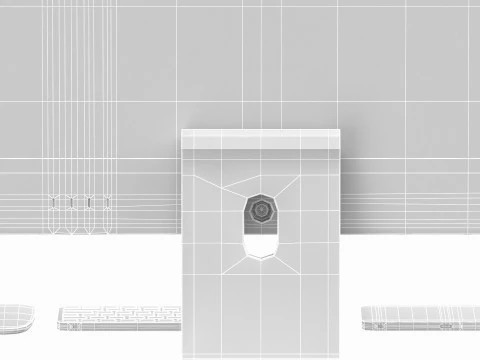 Apple iMac 2023 Green 3D Model