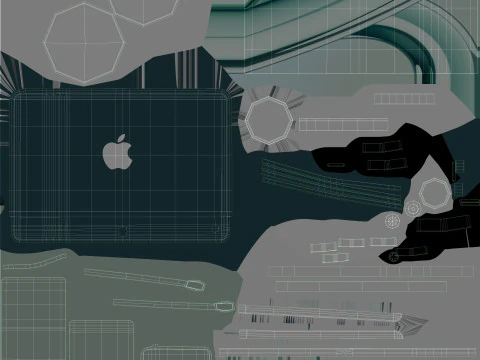 Apple iMac 2023 Green 3D Model
