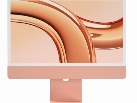Apple iMac 2023 Orange 3D Model