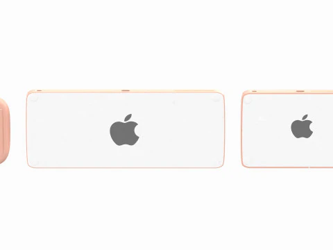 Apple iMac 2023 Orange 3D Model