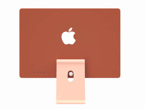 Apple iMac 2023 Orange 3D Model