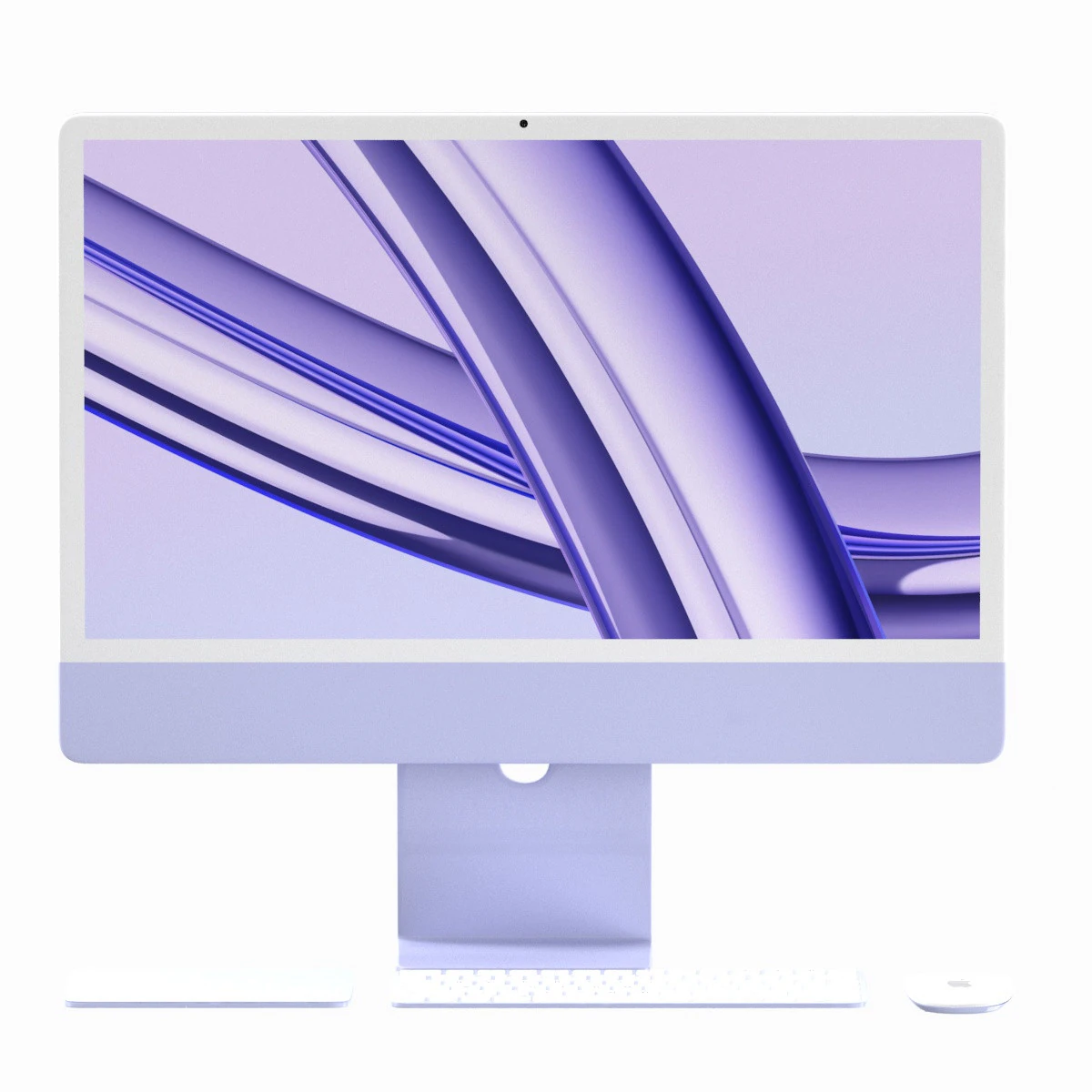 Apple iMac 2023 Purple 3D Model .c4d .max .obj .3ds .fbx .stl .blend 