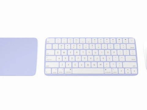 Apple iMac 2023 Purple 3D Model
