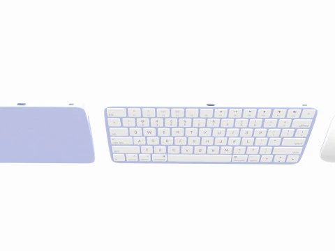 Apple iMac 2023 Purple 3D Model