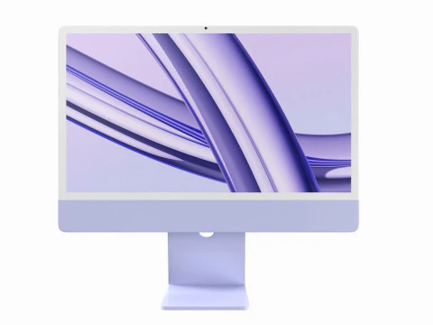 Apple iMac 2023 Purple 3D Model