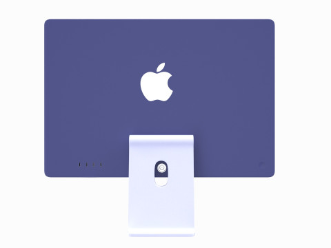 Apple iMac 2023 Purple Modelo 3D