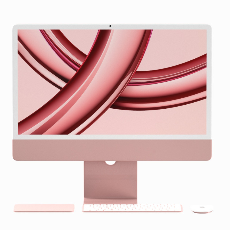 Apple iMac 2023 Red 3D Model .c4d .max .obj .3ds .fbx .stl .blend 