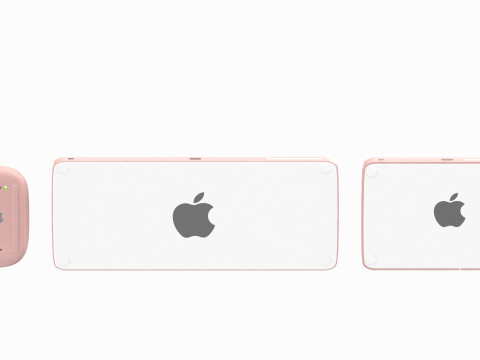 Apple iMac 2023 Red 3D Model