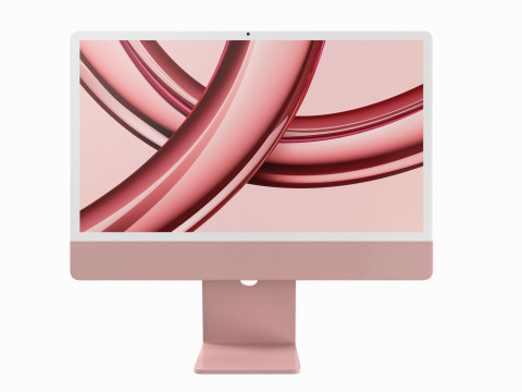 Apple iMac 2023 Red 3D Model