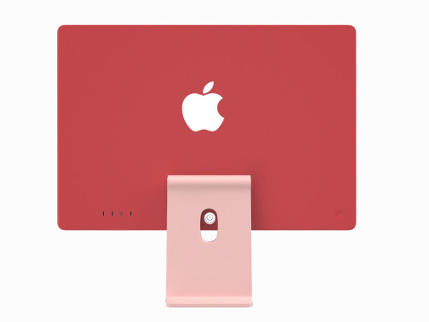 Apple iMac 2023 Red 3D Model