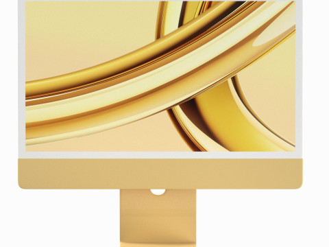 Apple iMac 2023 Yellow Modèle 3D
