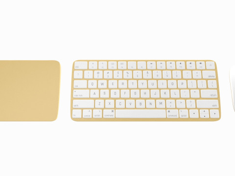 Apple iMac 2023 Yellow 3D 모델
