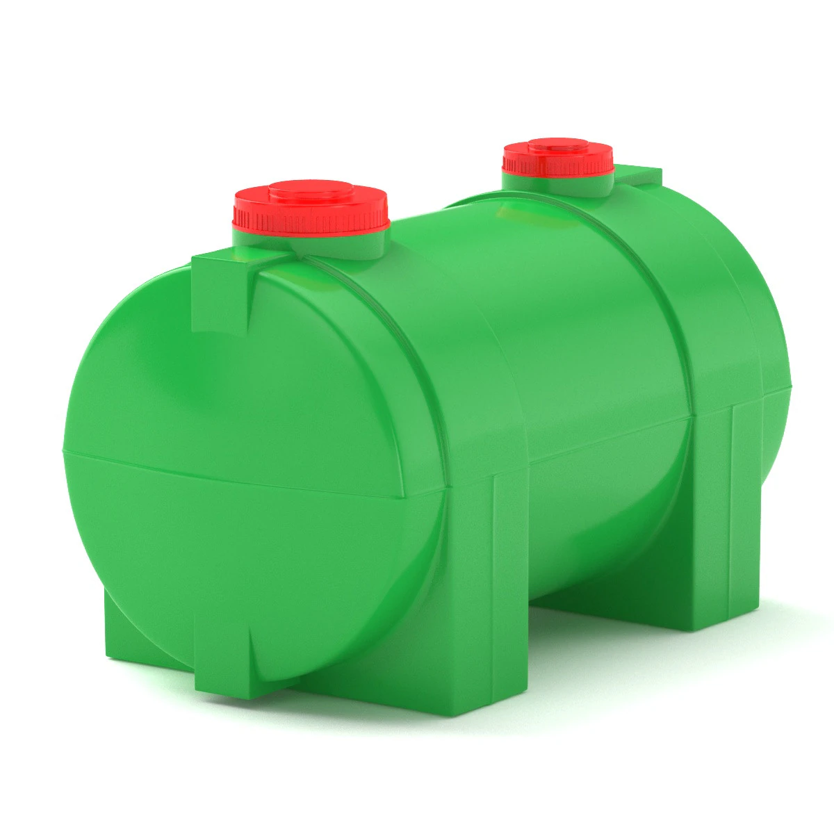 Green Plastic Water Tank 3D Model .c4d .max .obj .3ds .fbx .stl .blend