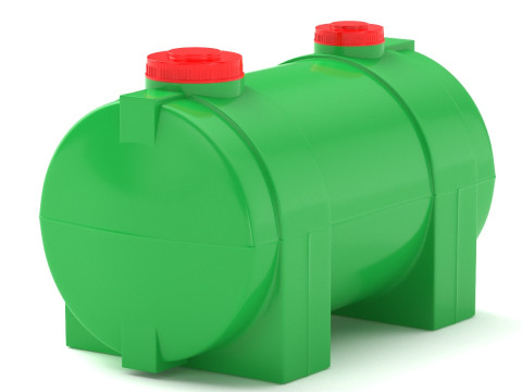 Green Plastic Water Tank 3D 모델