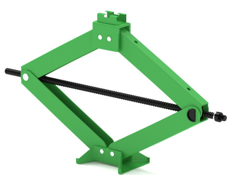 Green Car Jack 3D Model