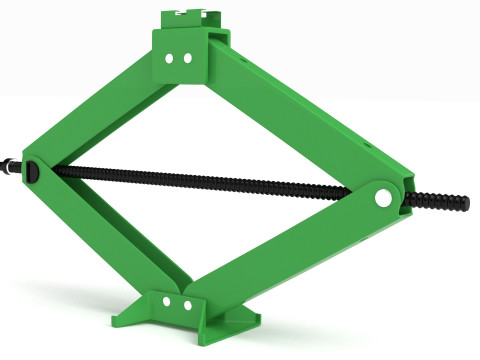 Green Car Jack 3D Model