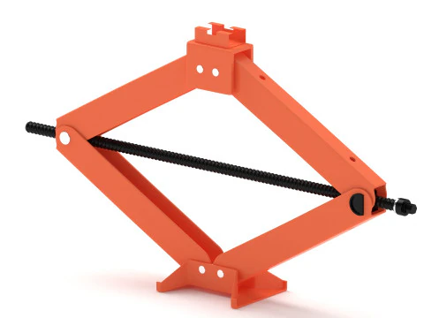 Orange Car Jack 3D Model