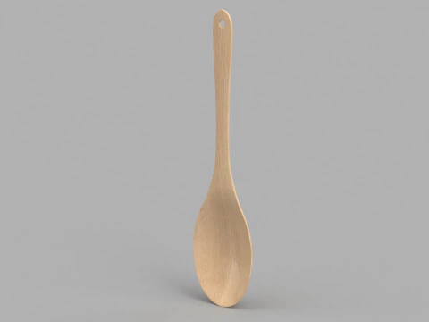 Kitchen Wooden Spoon 3D Model