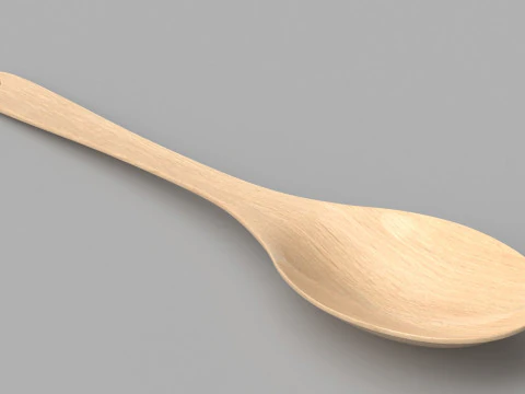 Kitchen Wooden Spoon 3D Model