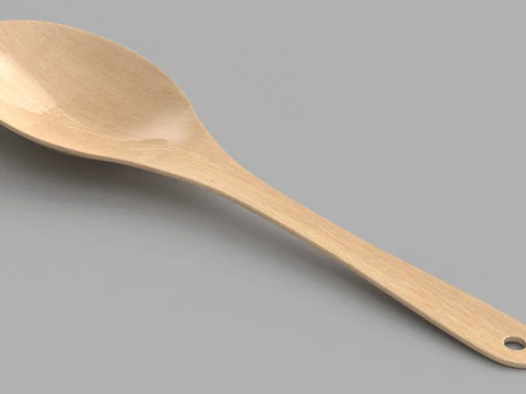 Kitchen Wooden Spoon 3D Model