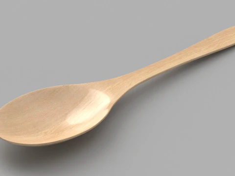 Kitchen Wooden Spoon 3D Model