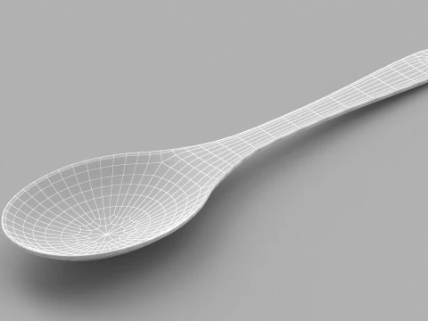 Kitchen Wooden Spoon 3D Model