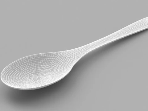 Kitchen Wooden Spoon 3D Model