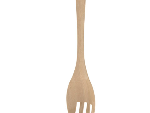 Wooden Kitchen Salad Fork 3Dモデル